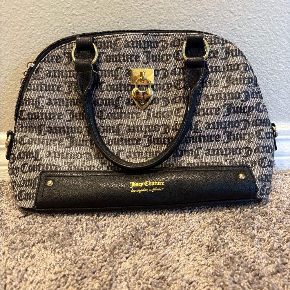 Juicy Couture Black and Cream Satchel